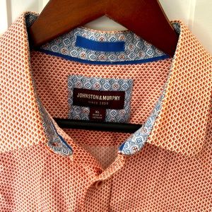 Johnston & Murphy Men’s Geometric Extreme Comfort Dress Shirt Flip Cuff XL